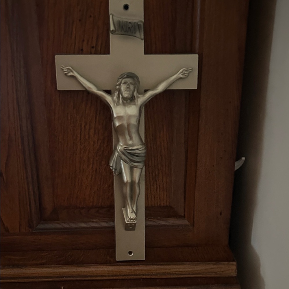 Silver Crucifix Wall/Casket Decor by The Parsons Company